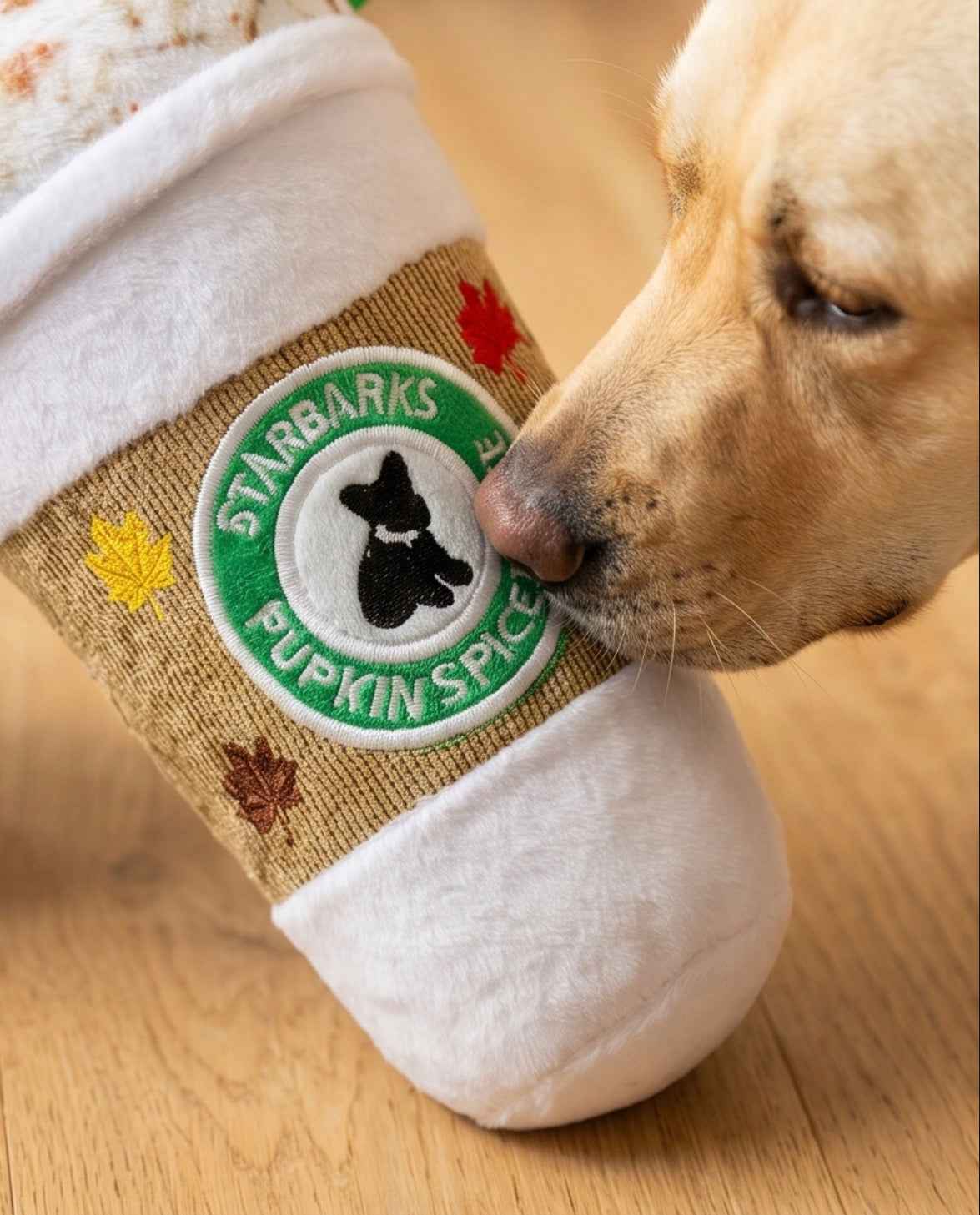 Haute Diggity Dog Starbarks Pupkin Spice Latte Plush Dog Toy