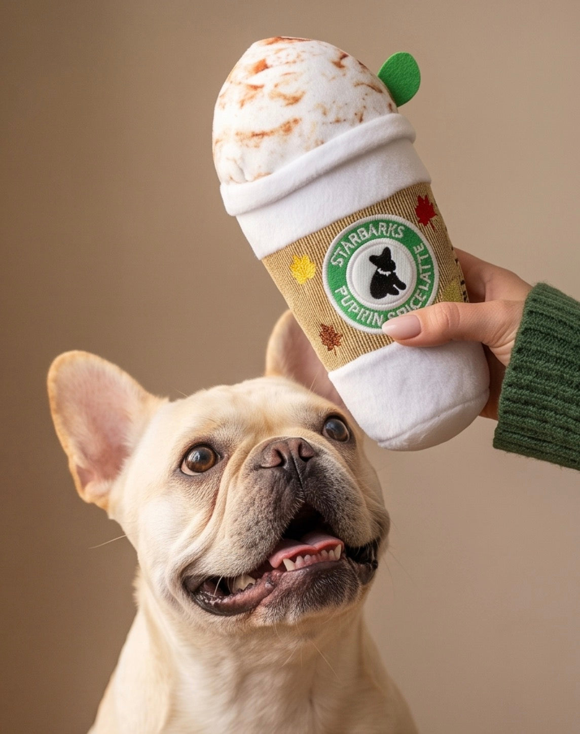 Haute Diggity Dog Starbarks Pupkin Spice Latte Plush Dog Toy