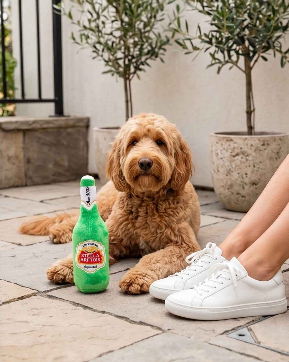 Haute Diggity Dog Stella Arftois Beer Bottle Plush Dog Toy