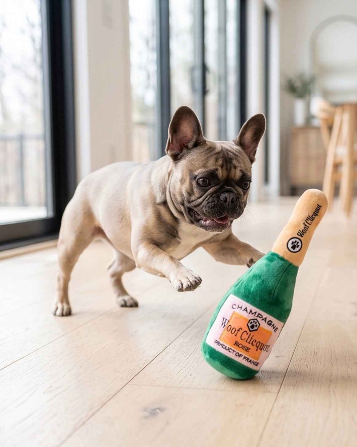 Haute Diggity Dog Woof Clicquot Rose Plush Dog Toy