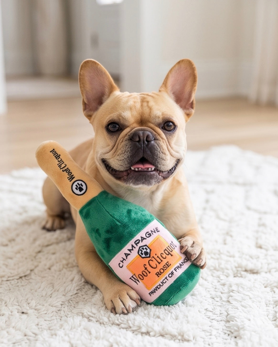 Haute Diggity Dog Woof Clicquot Rose Plush Dog Toy