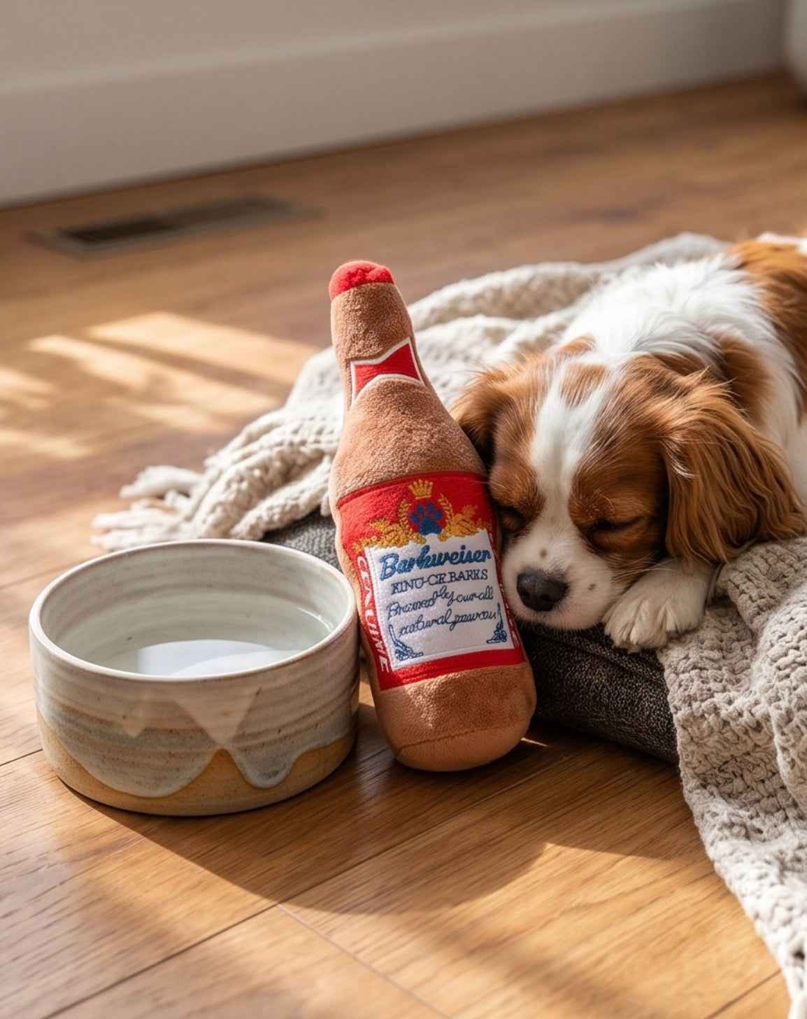 Haute Diggity Dog Barkweiser Beer Bottle Plush Dog Toy