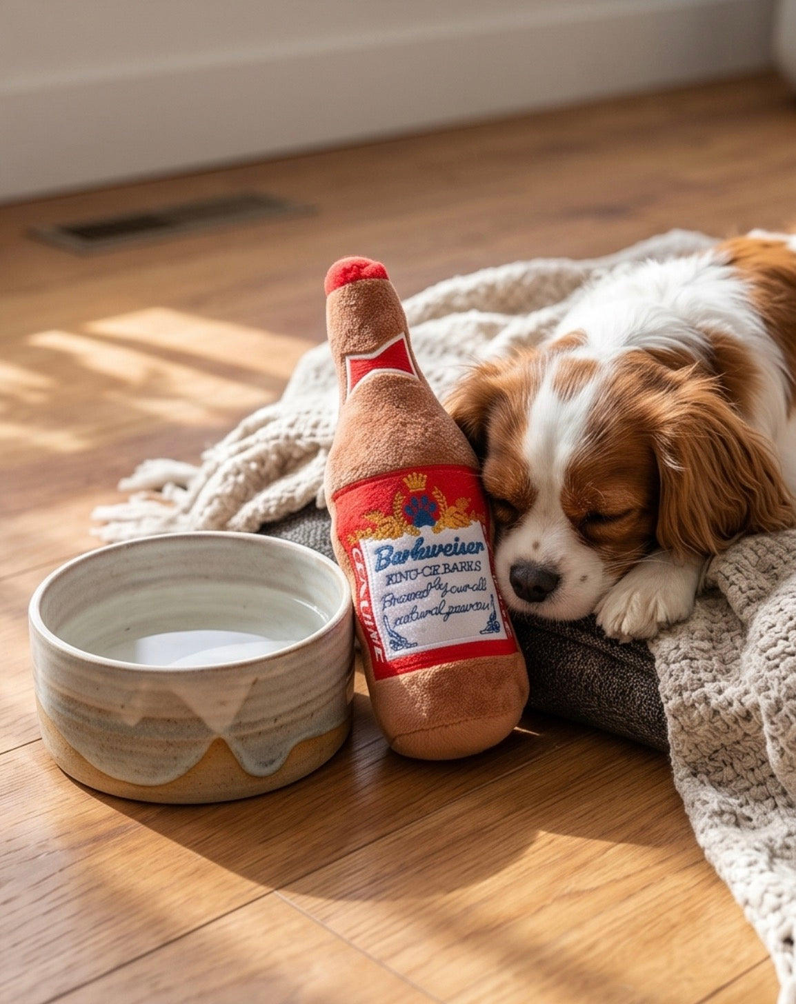 Haute Diggity Dog Barkweiser Beer Bottle Plush Dog Toy