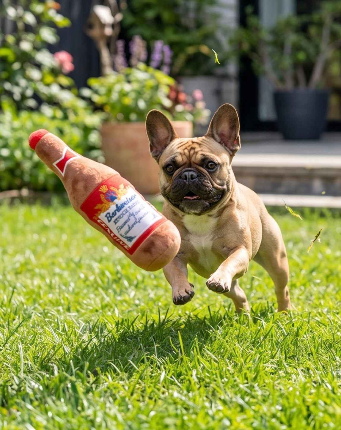 Haute Diggity Dog Barkweiser Beer Bottle Plush Dog Toy