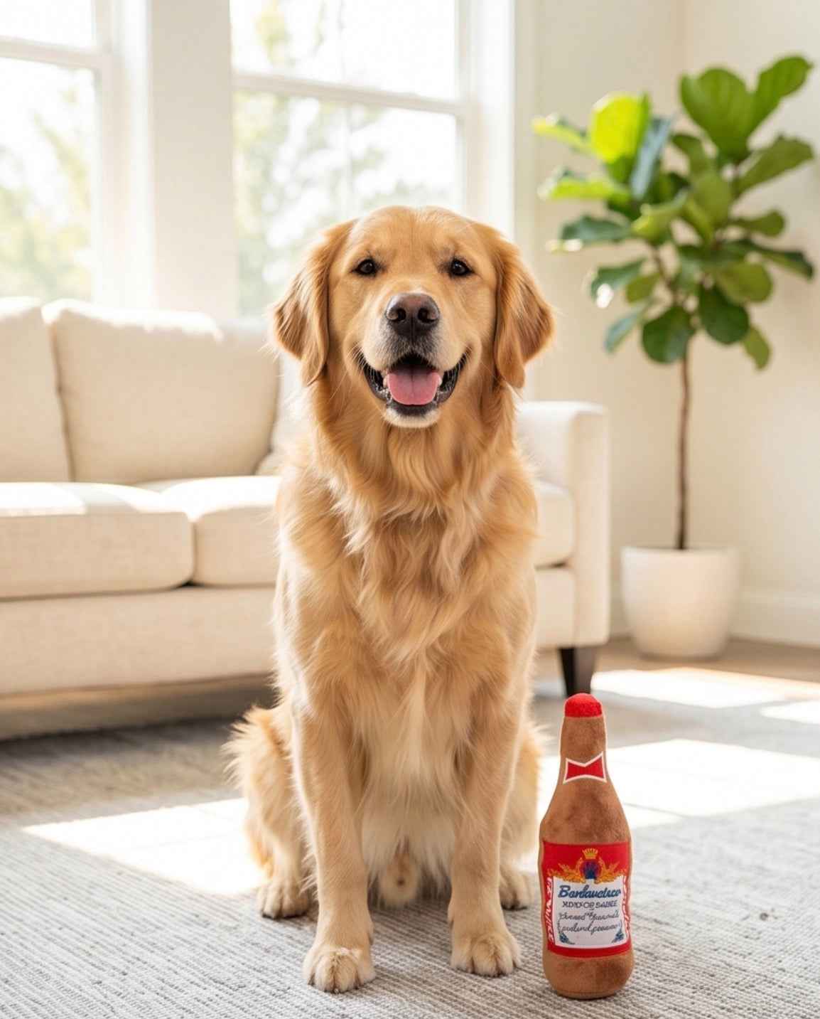 Haute Diggity Dog Barkweiser Beer Bottle Plush Dog Toy