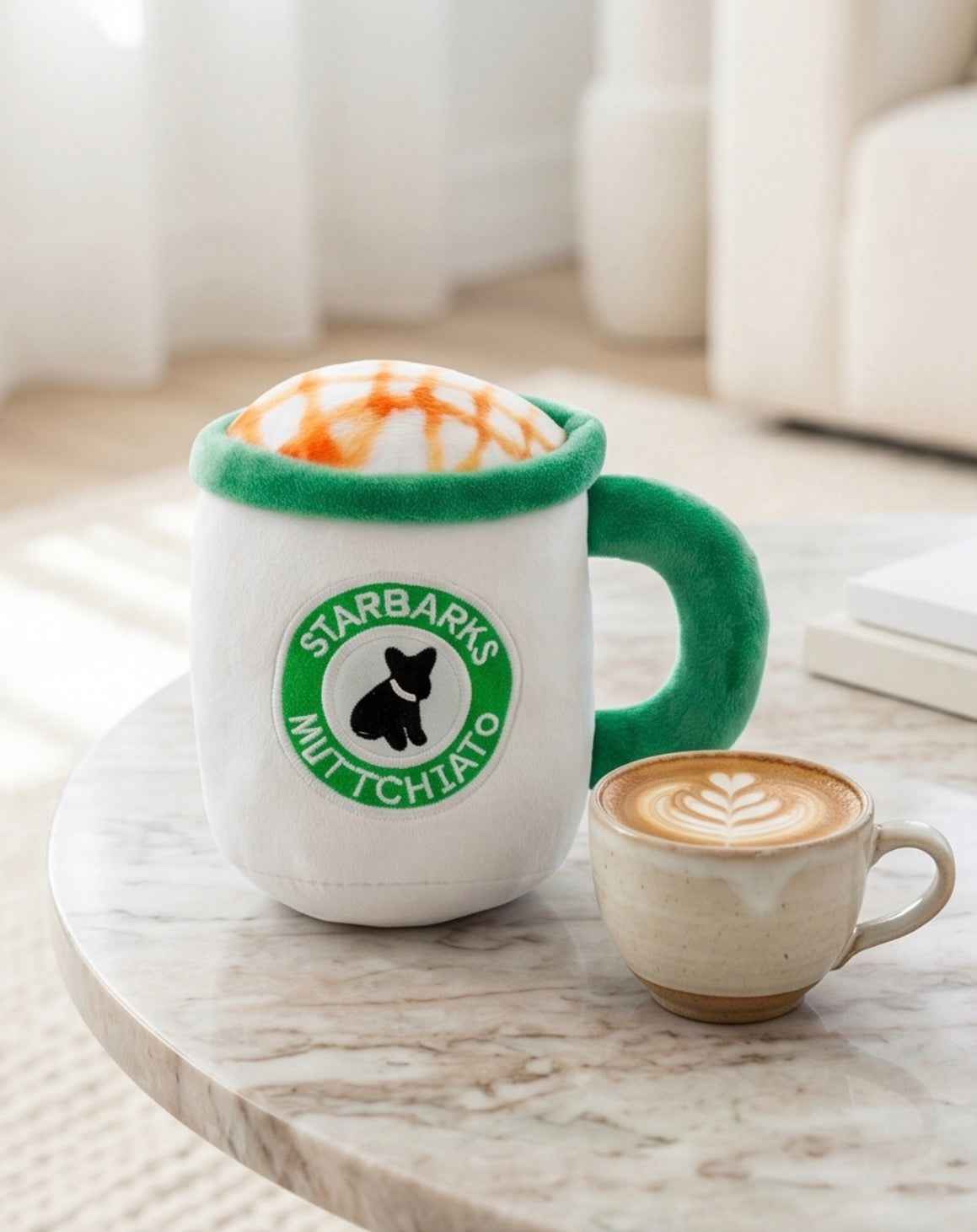 Haute Diggity Dog Starbarks Muttchiato Coffee Cup Plush Dog Toy