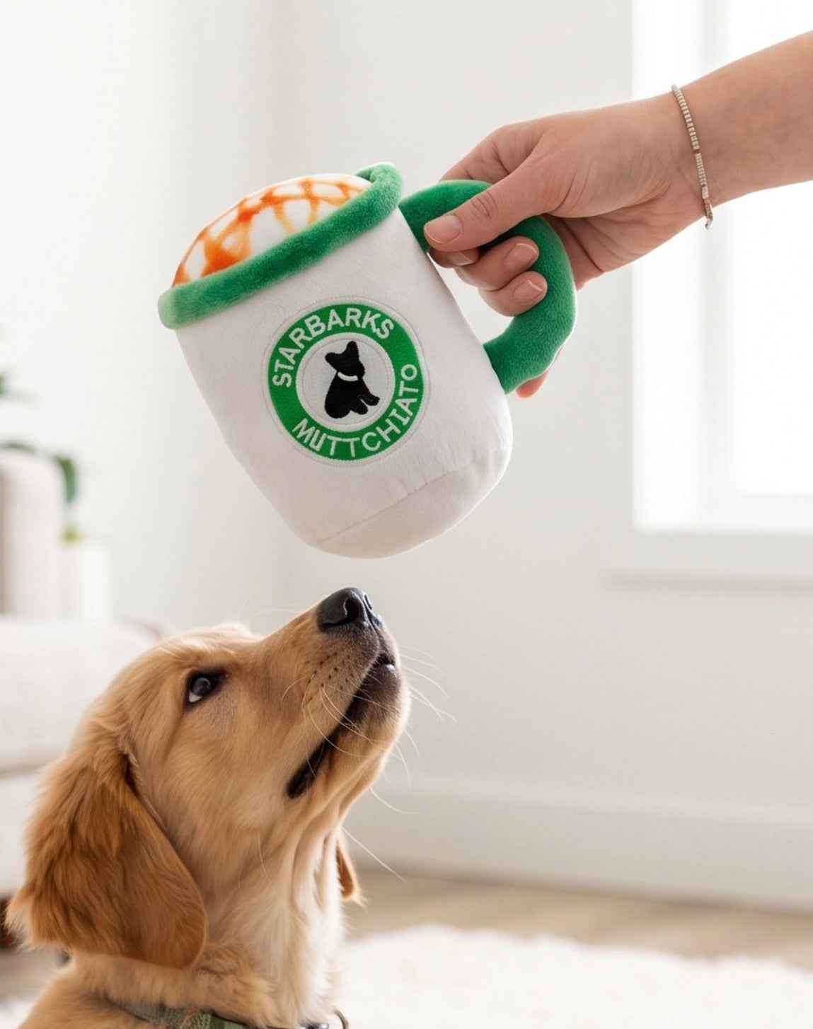 Haute Diggity Dog Starbarks Muttchiato Coffee Cup Plush Dog Toy