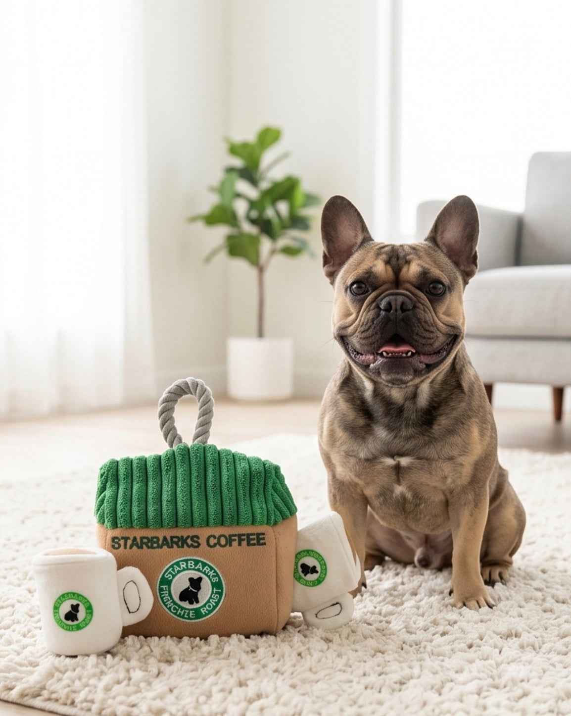 Haute Diggity Dog Starbarks Coffee House Interactive Plush Dog Toy