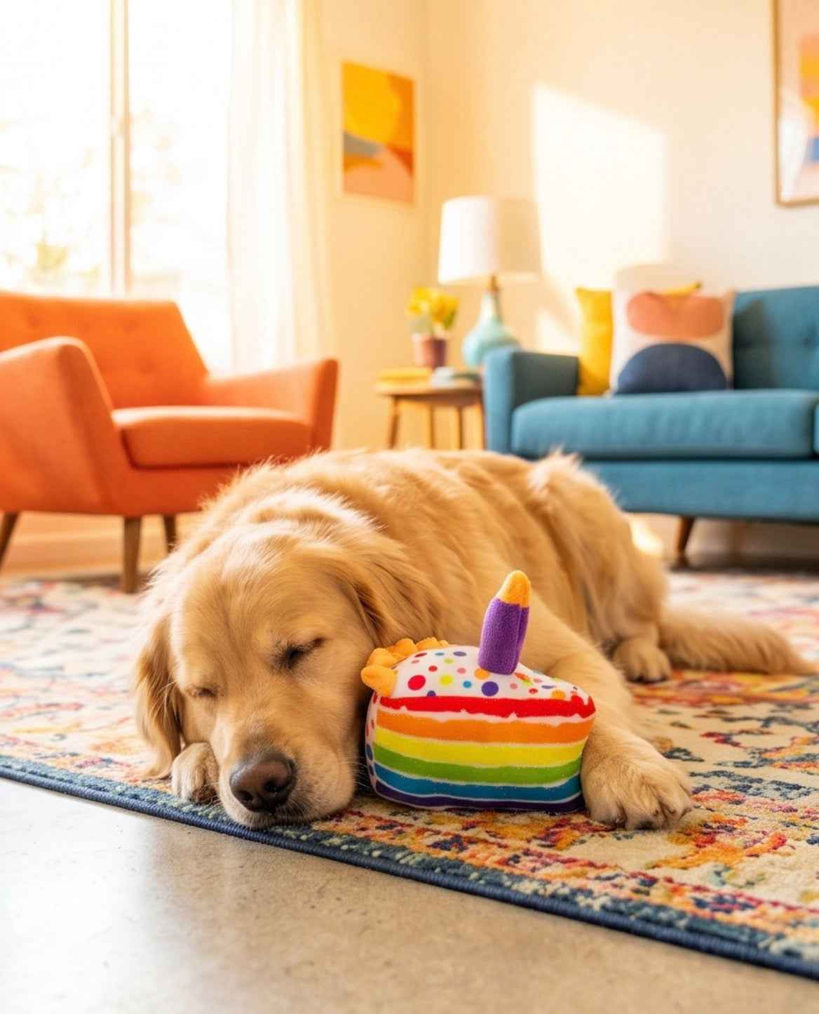 Haute Diggity Dog Birthday Cake Slice Plush Dog Toy