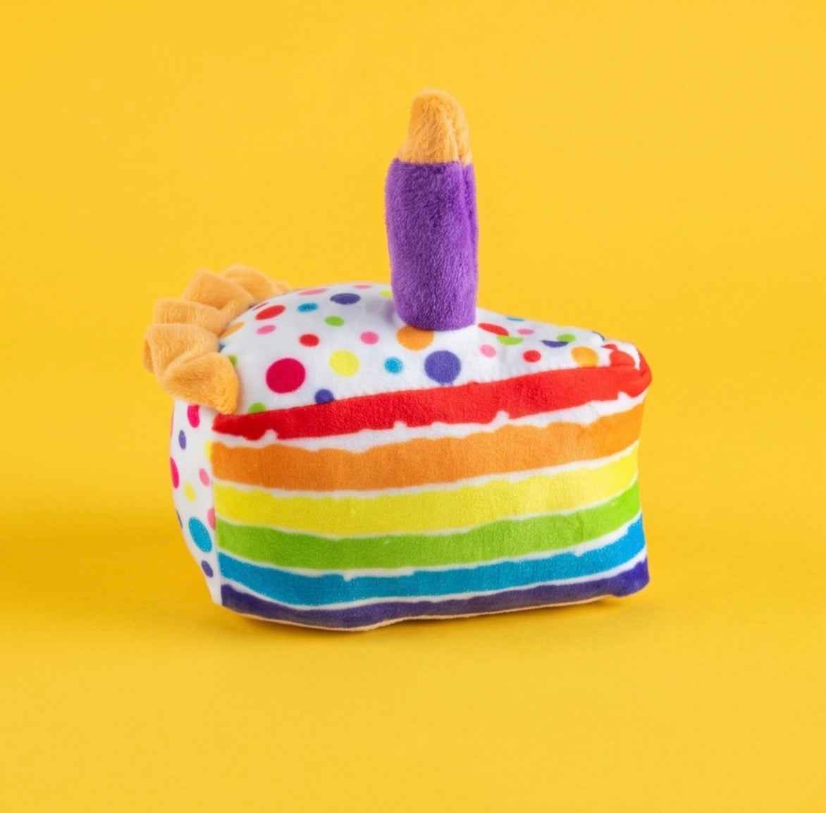 Haute Diggity Dog Birthday Cake Slice Plush Dog Toy