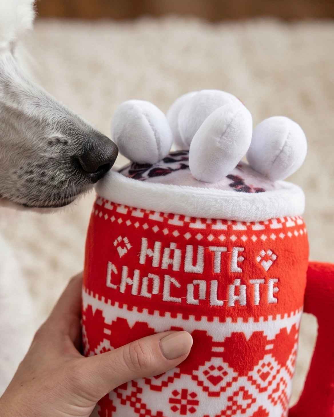 Haute Diggity Dog Haute Chocolate Holiday Christmas Plush Dog Toy