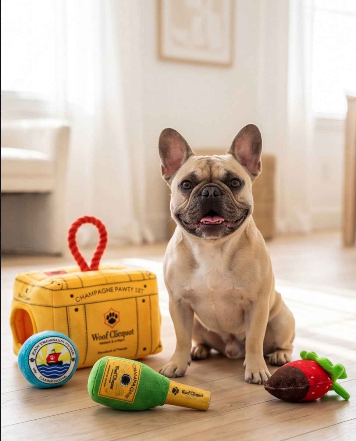 Haute Diggity Dog Woof Clicquot Pawty Set Plush Dog Toy