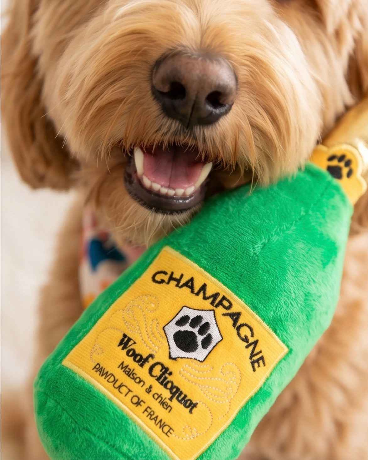 Haute Diggity Dog Woof Clicquot Classic Plush Dog Toy