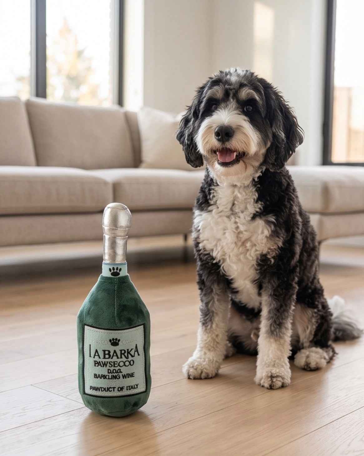 Haute Diggity Dog LaBarka Pawsecco Plush Dog Toy