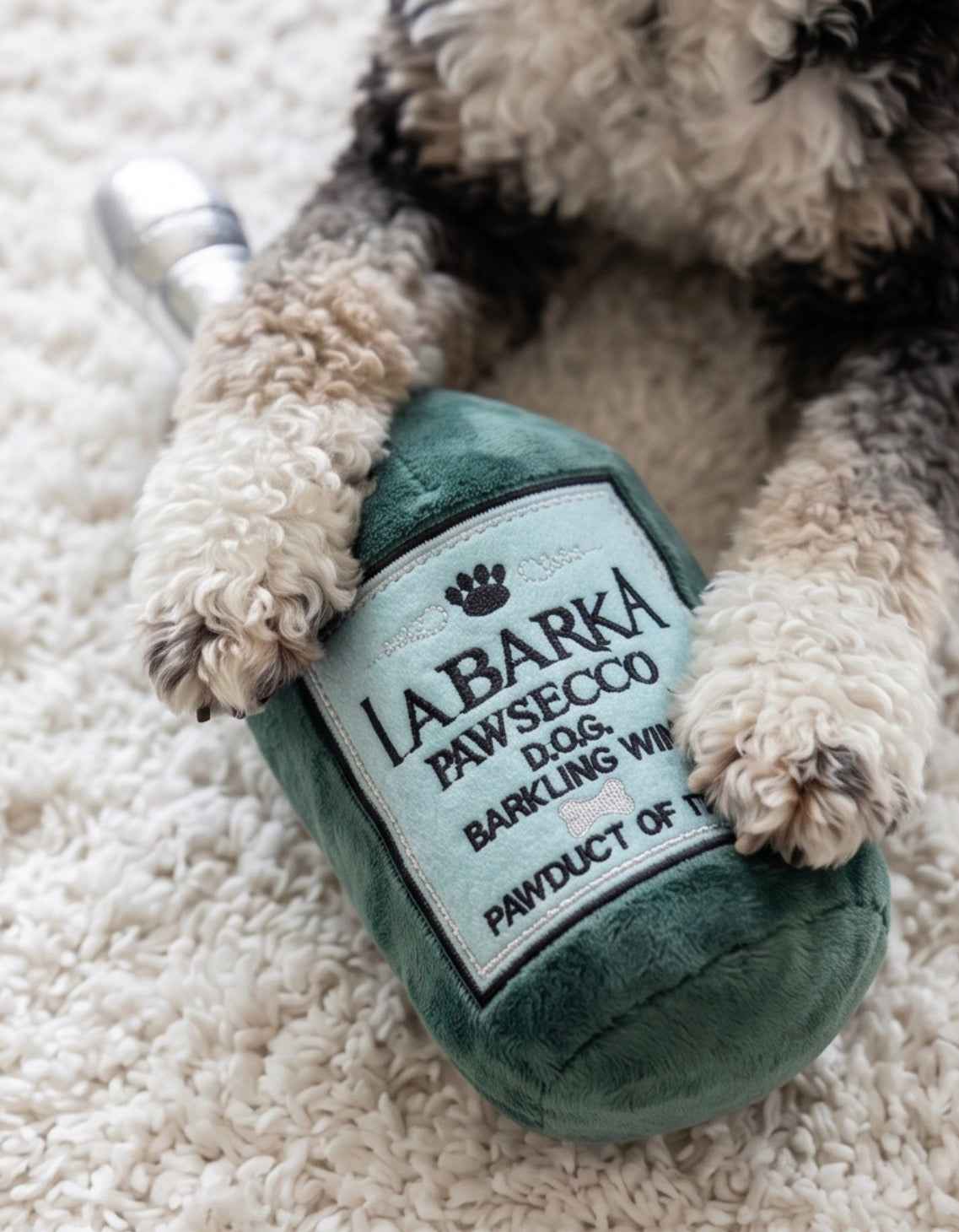 Haute Diggity Dog LaBarka Pawsecco Plush Dog Toy