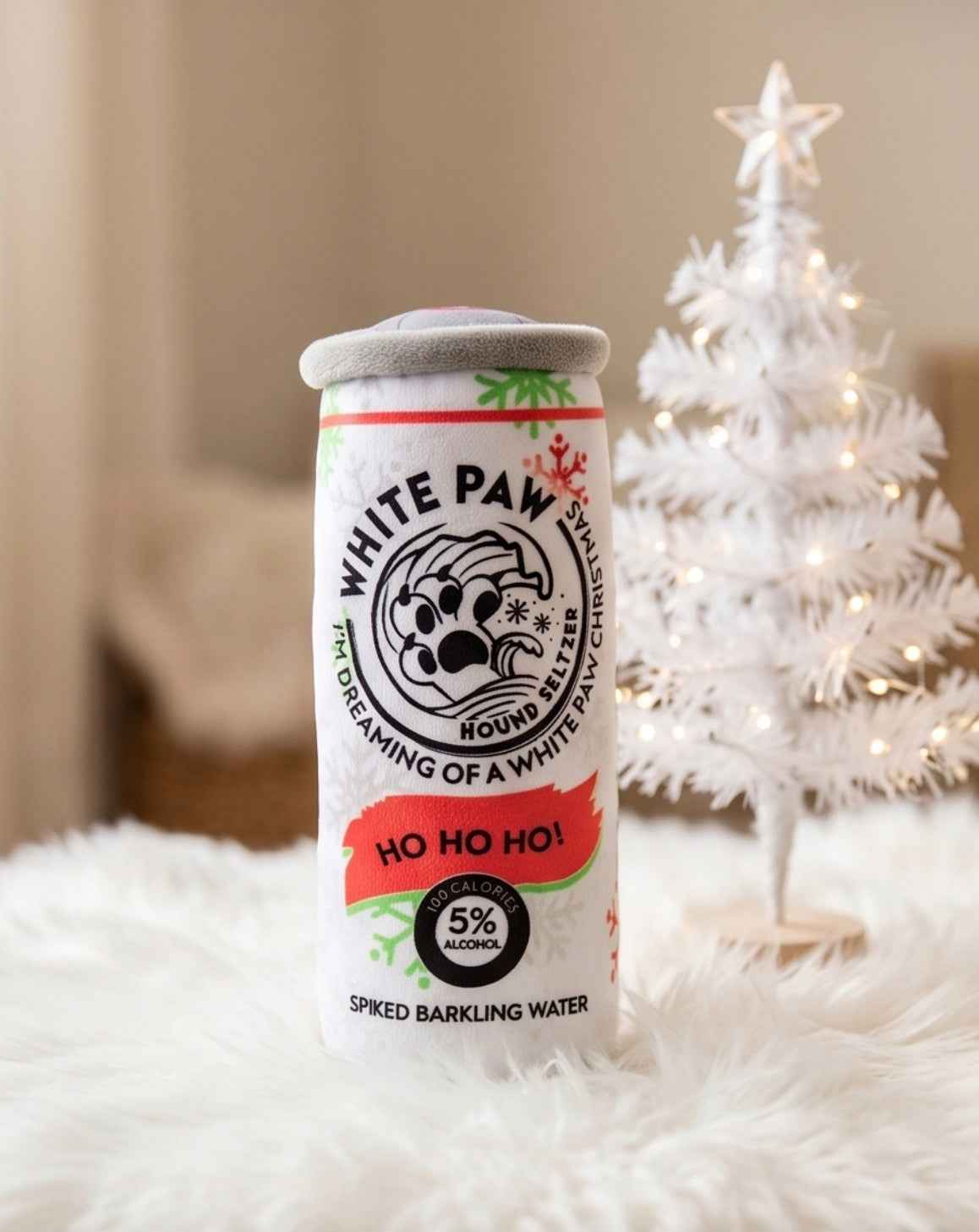 Haute Diggity Dog White Paw Howliday Plush Dog Toy