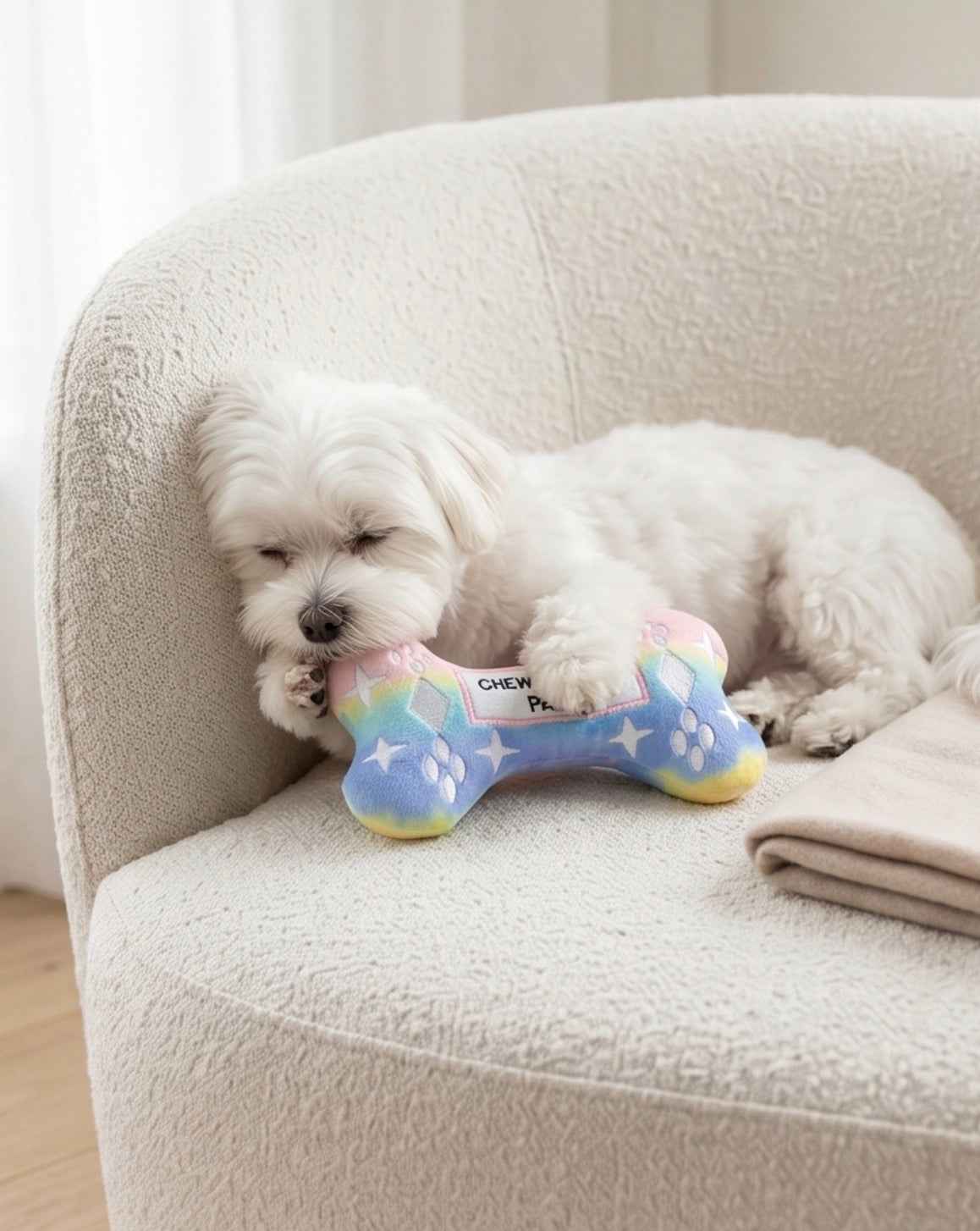 Haute Diggity Dog Pink Ombre Chewy Vuiton Bone Plush Dog Toy