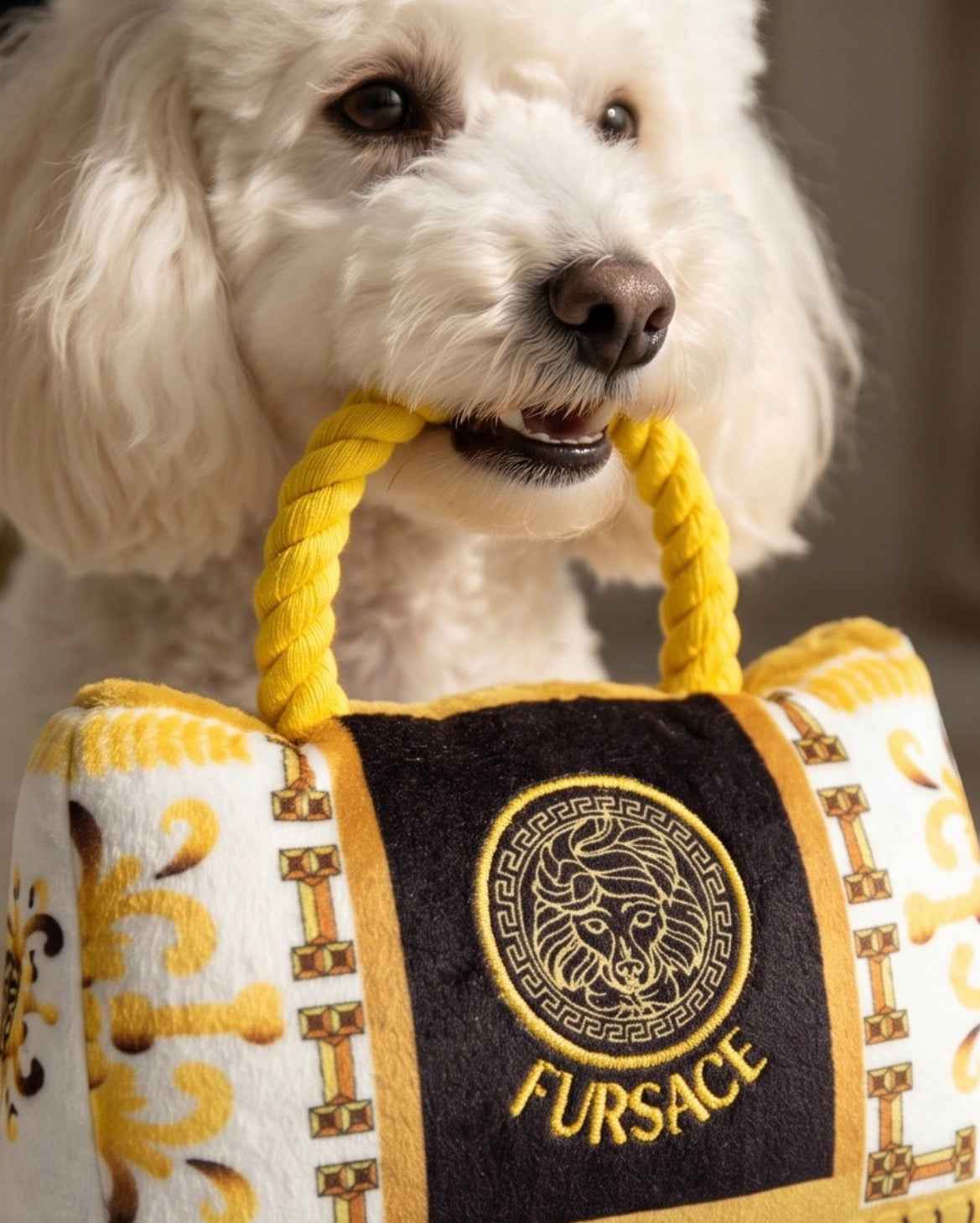 Haute Diggity Dog Fursace Handbag Plush Dog Toy