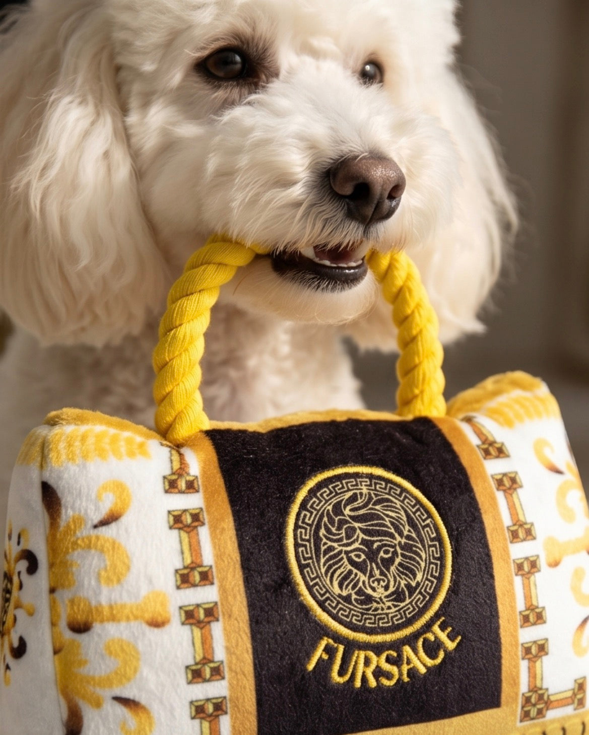 Haute Diggity Dog Fursace Handbag Plush Dog Toy
