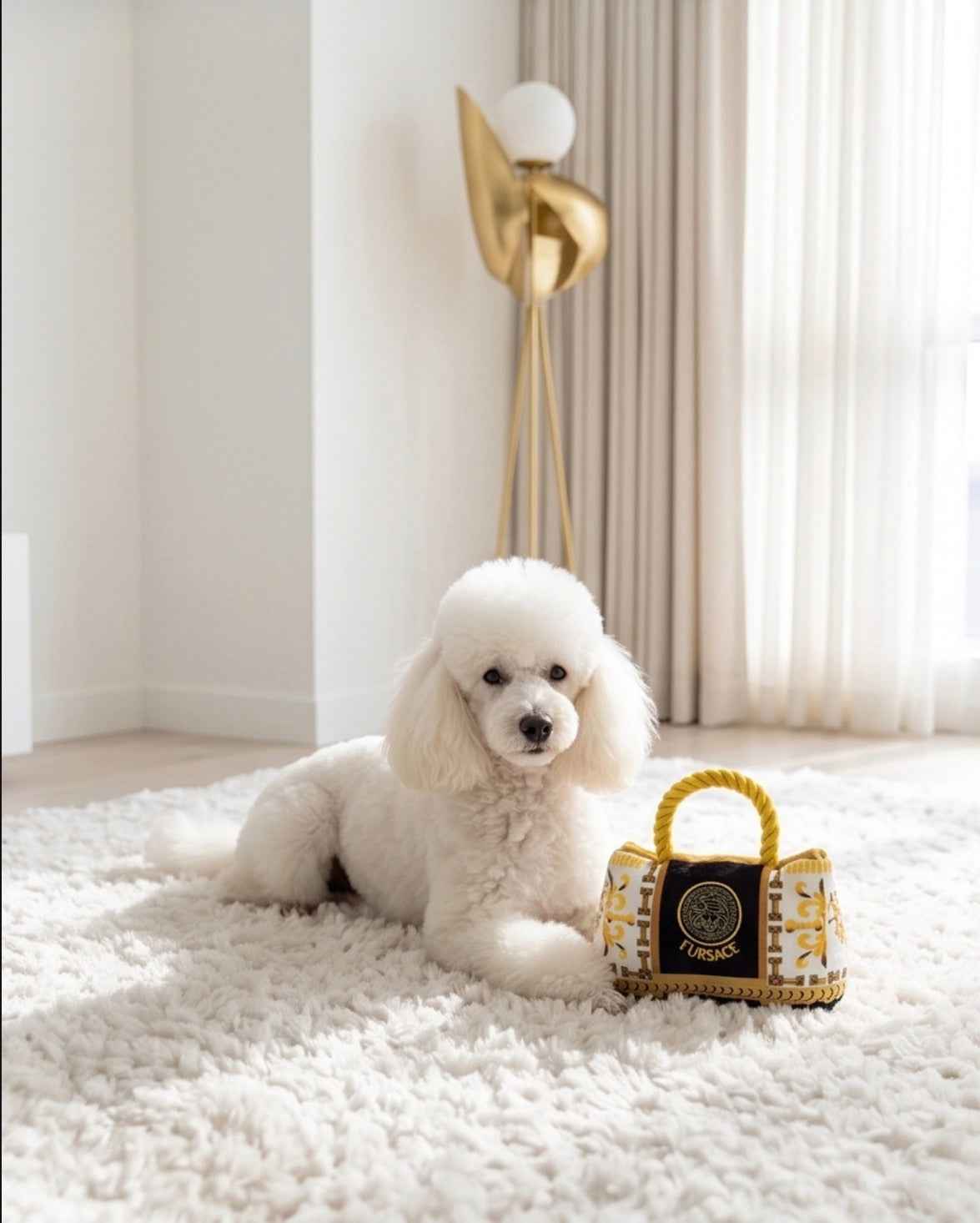 Haute Diggity Dog Fursace Handbag Plush Dog Toy