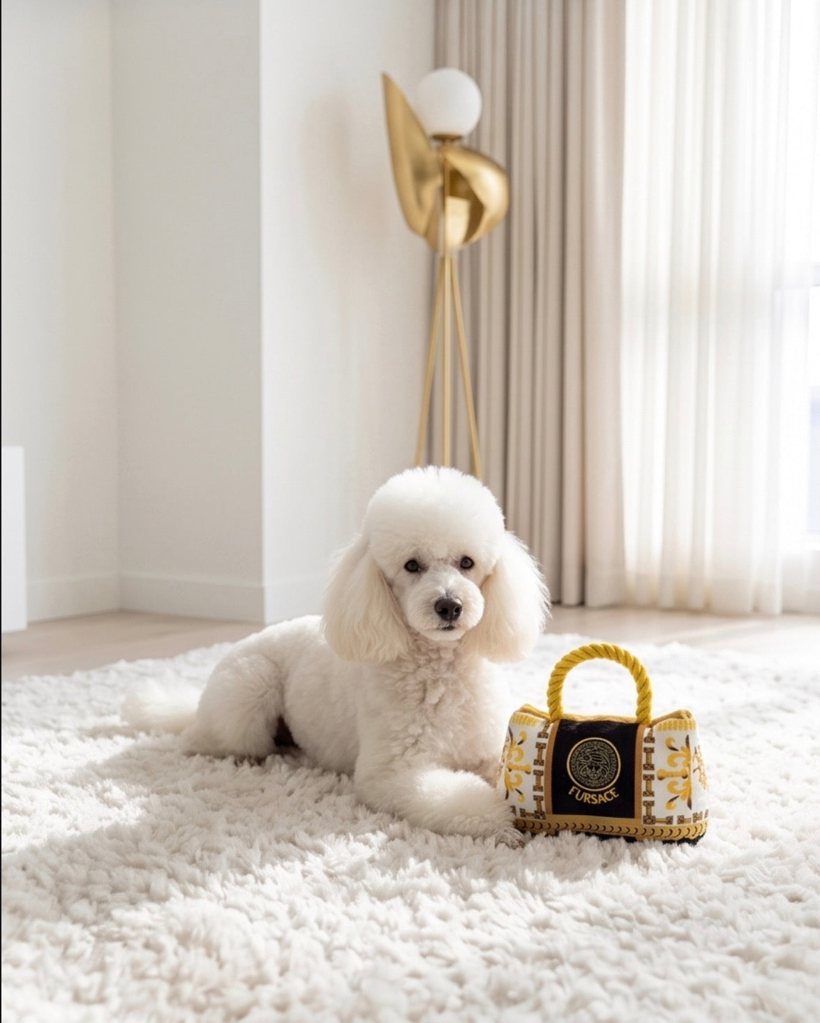 Haute Diggity Dog Fursace Handbag Plush Dog Toy