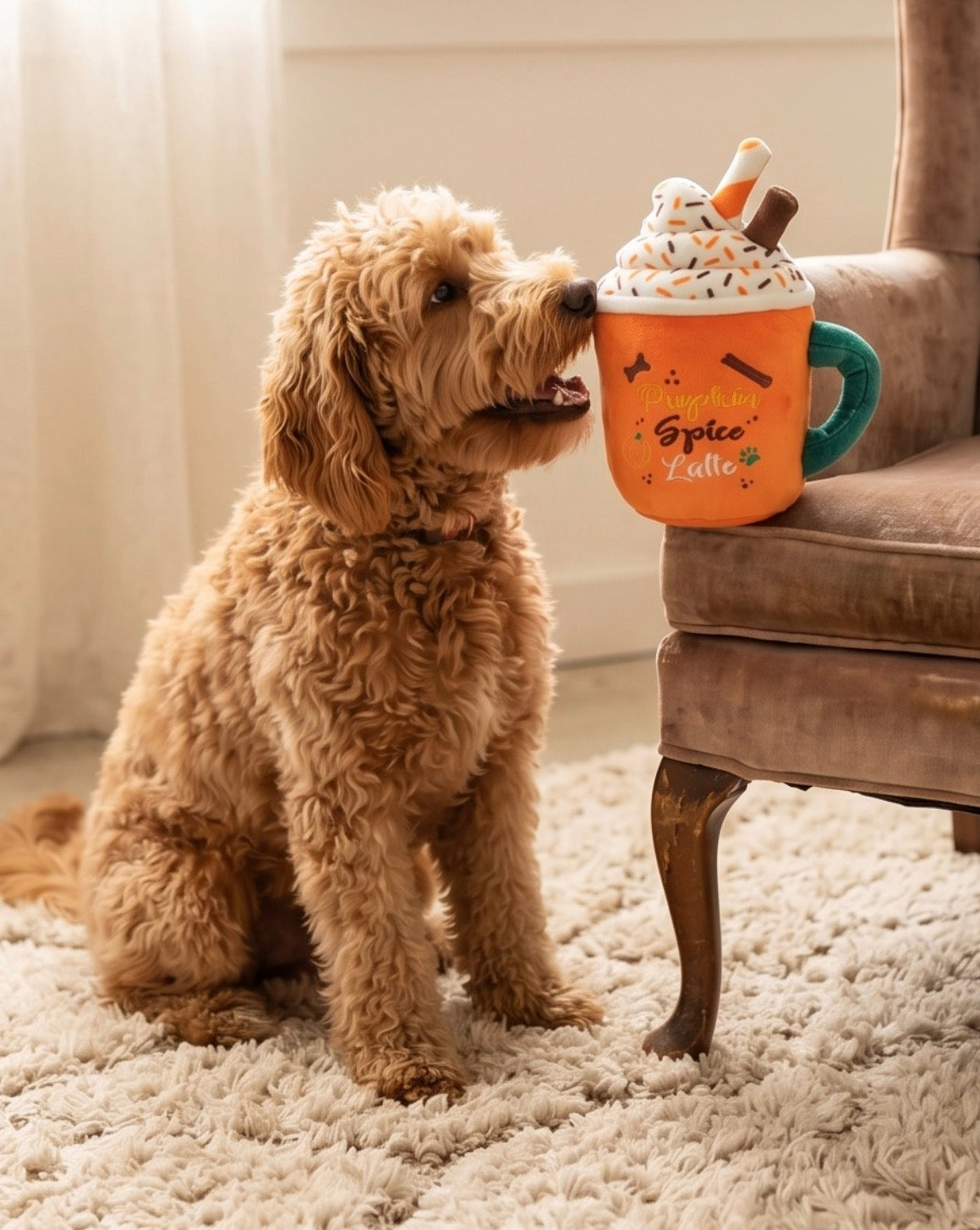 Haute Diggity Dog Pupkin Spice Latte Mug Plush Dog Toy