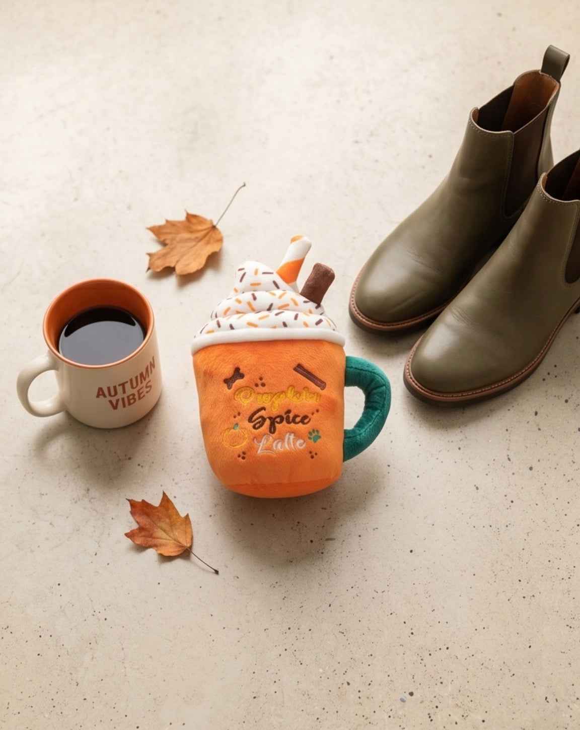 Haute Diggity Dog Pupkin Spice Latte Mug Plush Dog Toy