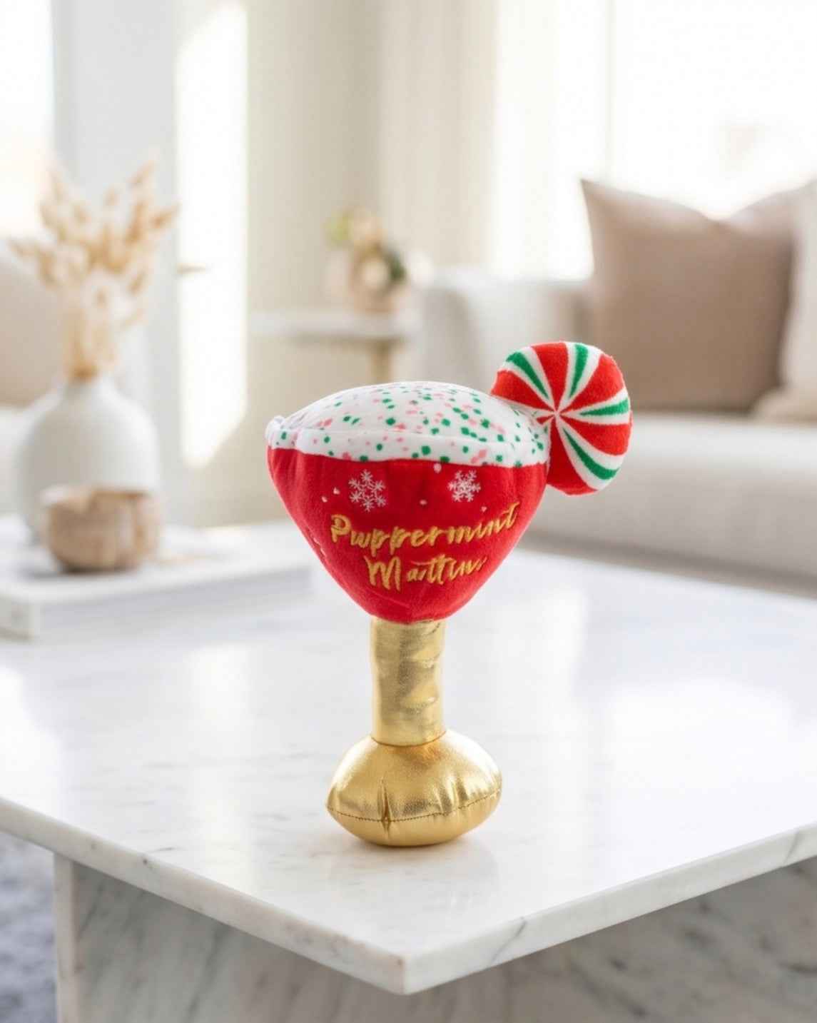 Haute Diggity Dog Puppermint Muttini Holiday Christmas Plush Dog Toy
