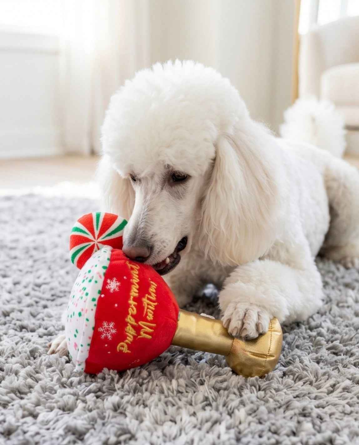 Haute Diggity Dog Puppermint Muttini Holiday Christmas Plush Dog Toy