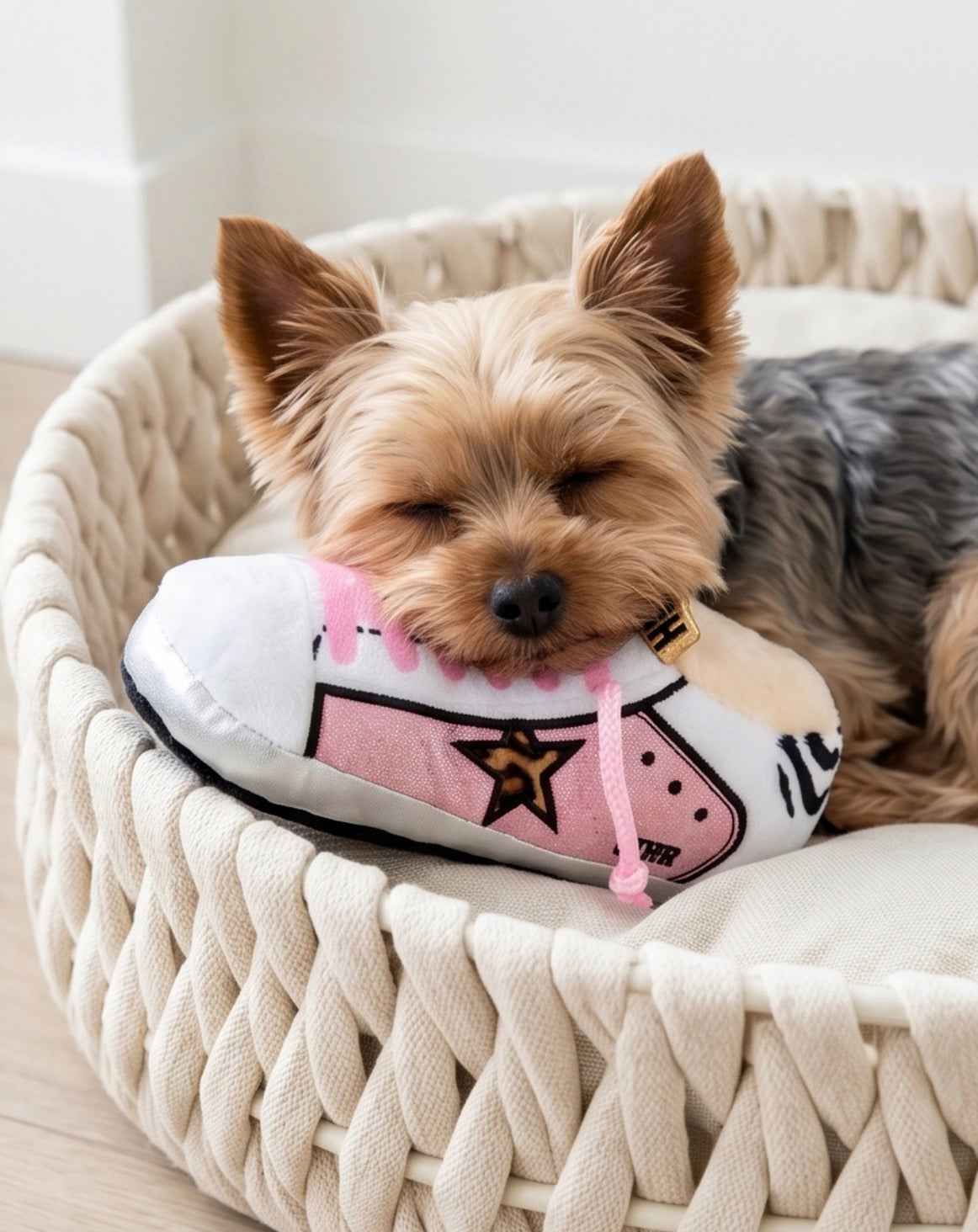 Haute Diggity Dog Golden Pooch - Pink Plush Dog Toy