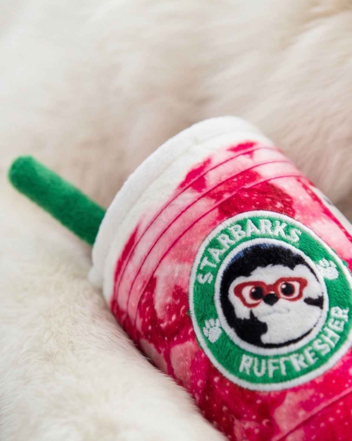Haute Diggity Dog Starbarks Pawberry Ruffresher Plush Dog Toy