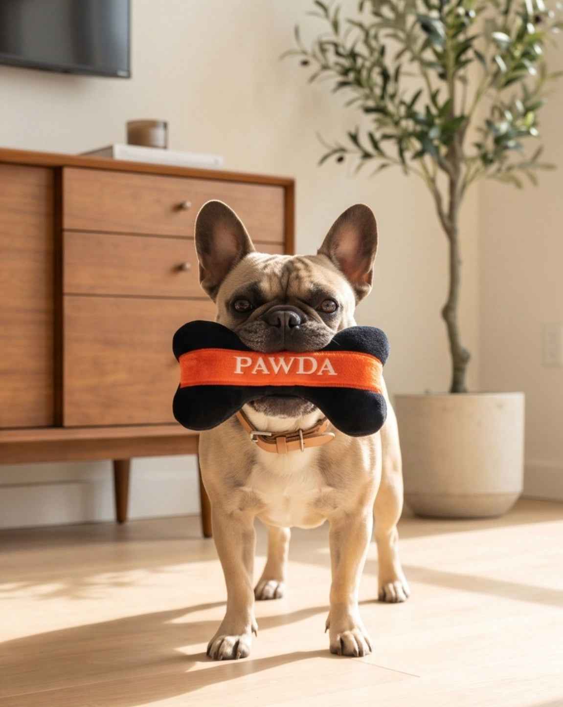 Haute Diggity Dog Pawda Bone Plush Dog Toy