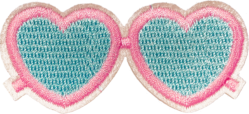 Pink Heart Glasses (S) - Patch