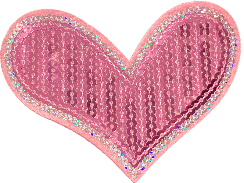 Pink Sequin Heart 1 - Patch