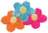 Pink, Orange, Turquoise Flowers Patch