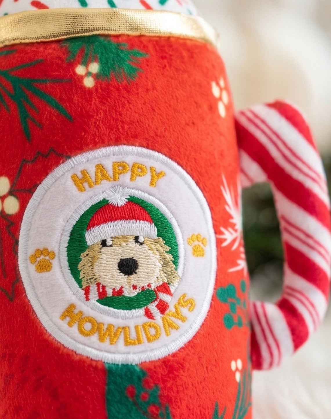 Haute Diggity Dog Howliday Cheer Mug Holiday Christmas Plush Dog Toy