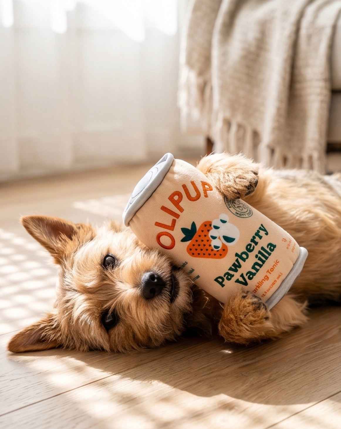 Haute Diggity Dog Olipup - Pawberry Vanilla Plush Dog Toy