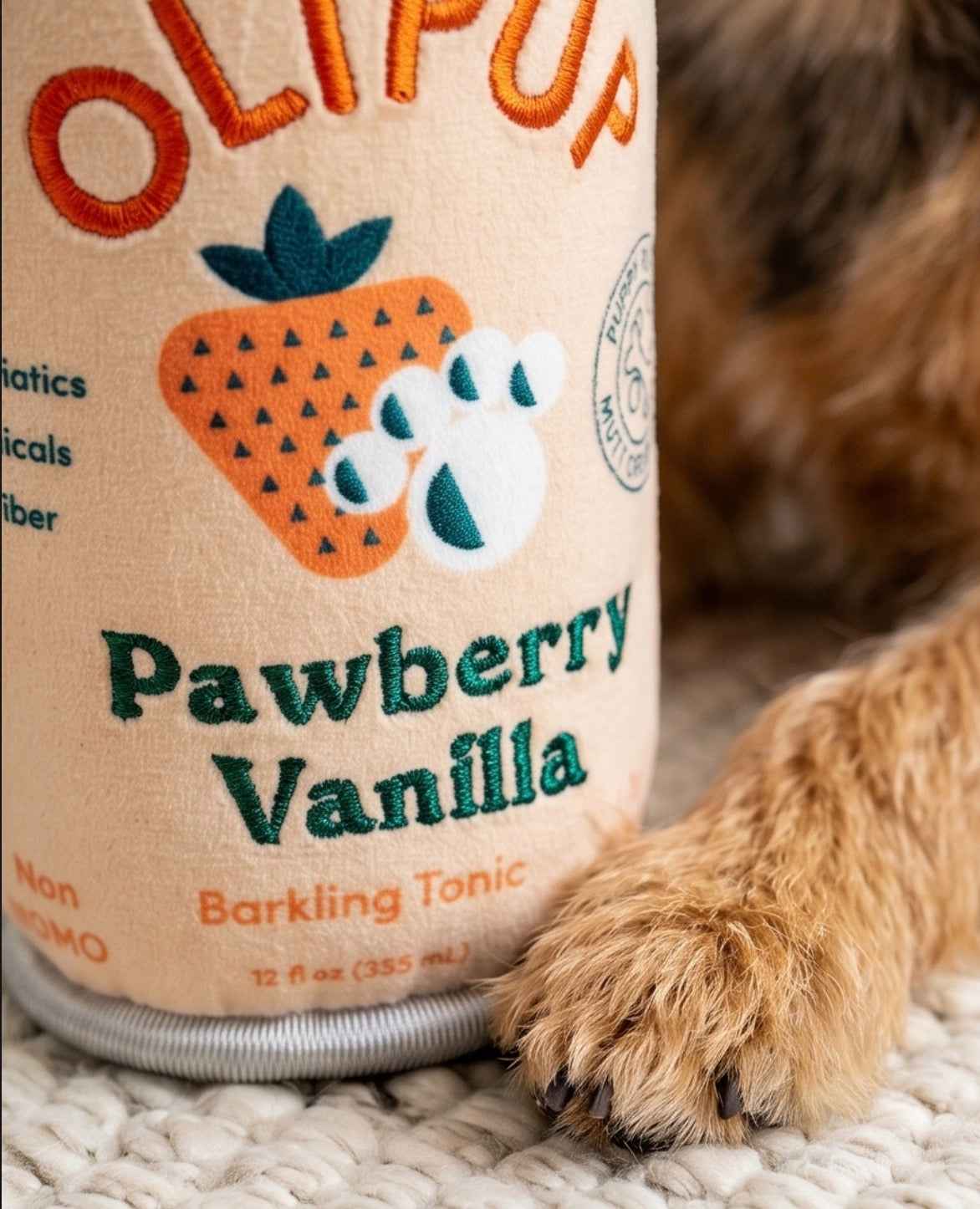Haute Diggity Dog Olipup - Pawberry Vanilla Plush Dog Toy