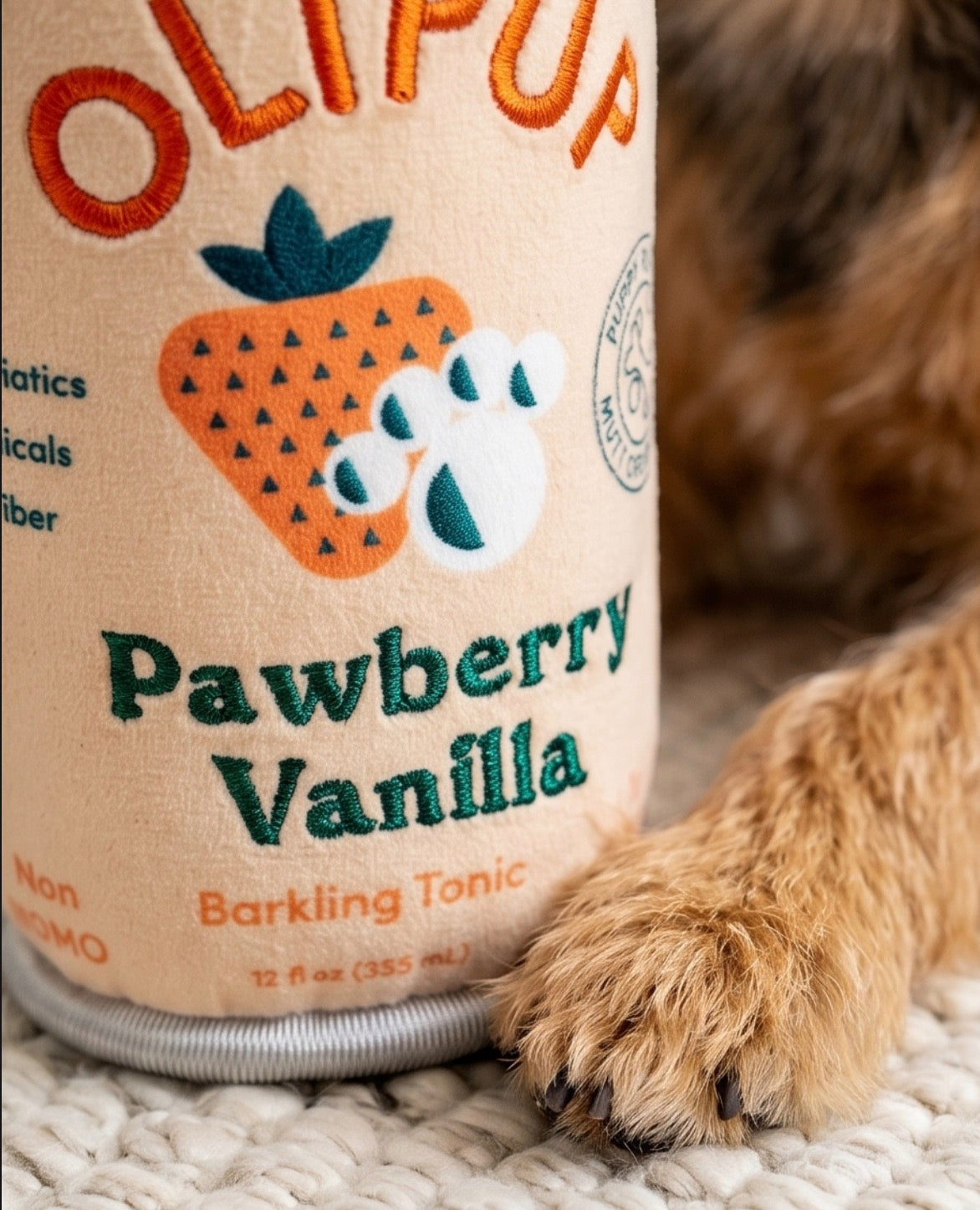 Haute Diggity Dog Olipup - Pawberry Vanilla Plush Dog Toy