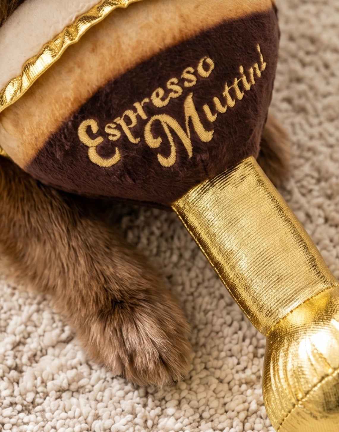 Haute Diggity Dog Espresso Muttini Plush Dog Toy