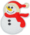 Snowman with Red Scarf - Patch