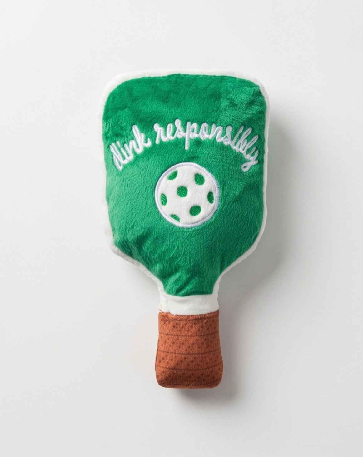 Haute Diggity Dog Green Stripe Pickleball Paddle Plush Dog Toy