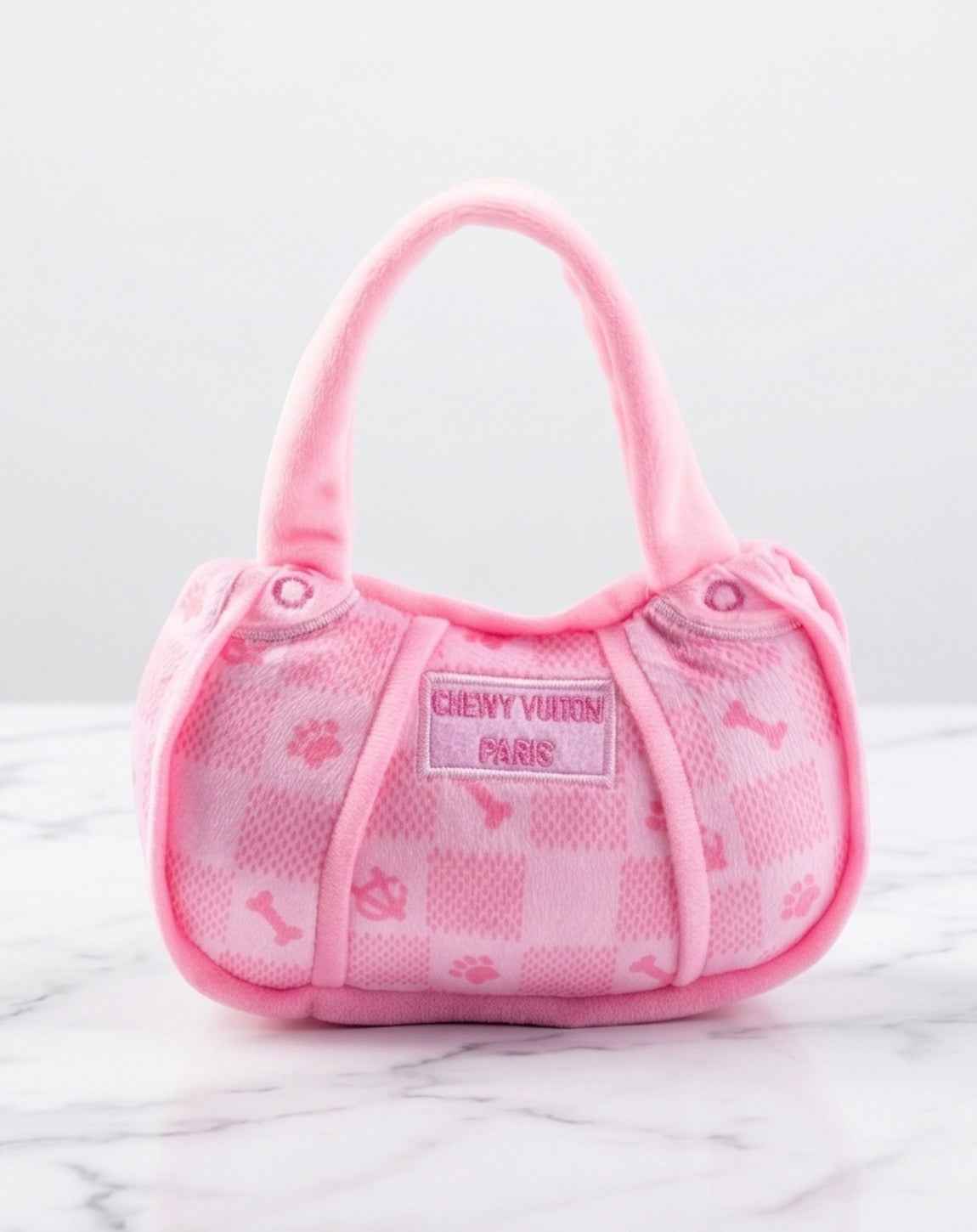 Haute Diggity Dog Pink Checker Chewy Vuiton Handbag Dog Leash