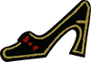 Shoe - Black & Gold - Patch