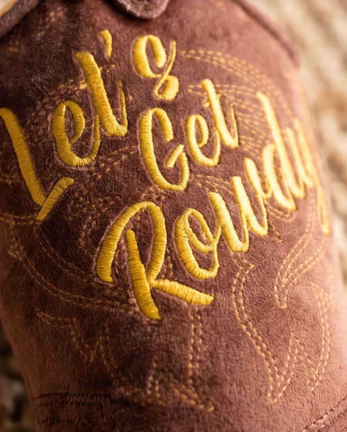 Haute Diggity Dog Brown Cowboy Boot Plush Dog Toy