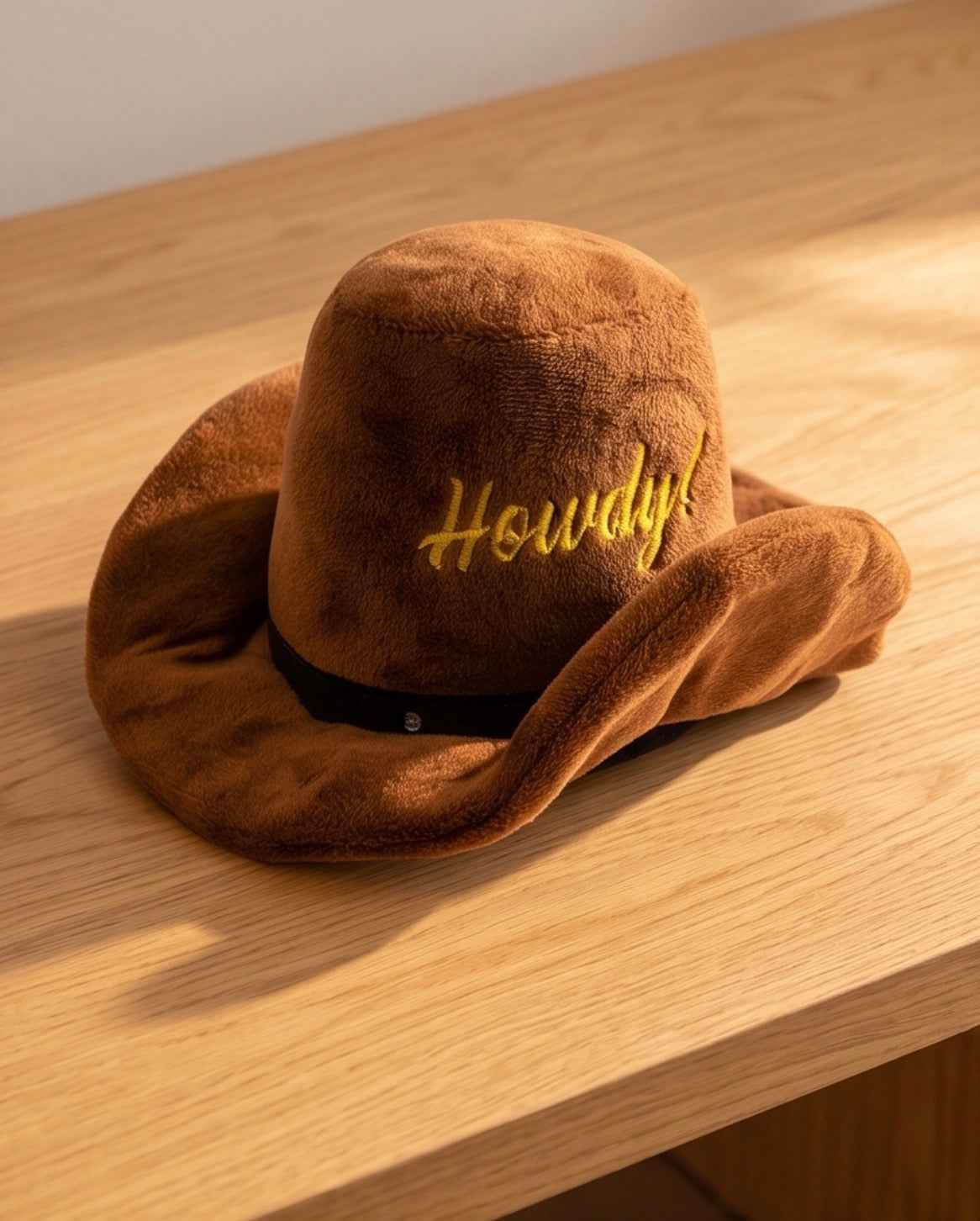 Haute Diggity Dog Brown Cowboy Hat Plush Dog Toy