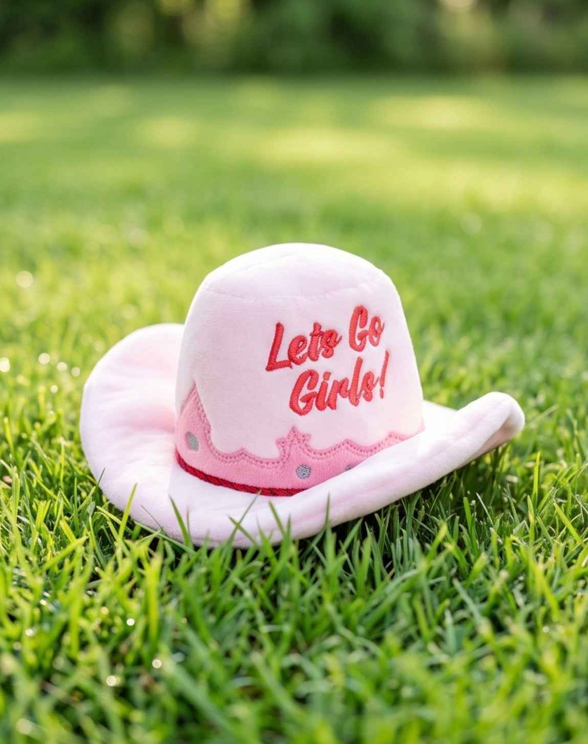 Haute Diggity Dog Pink Cowgirl Hat Plush Dog Toy