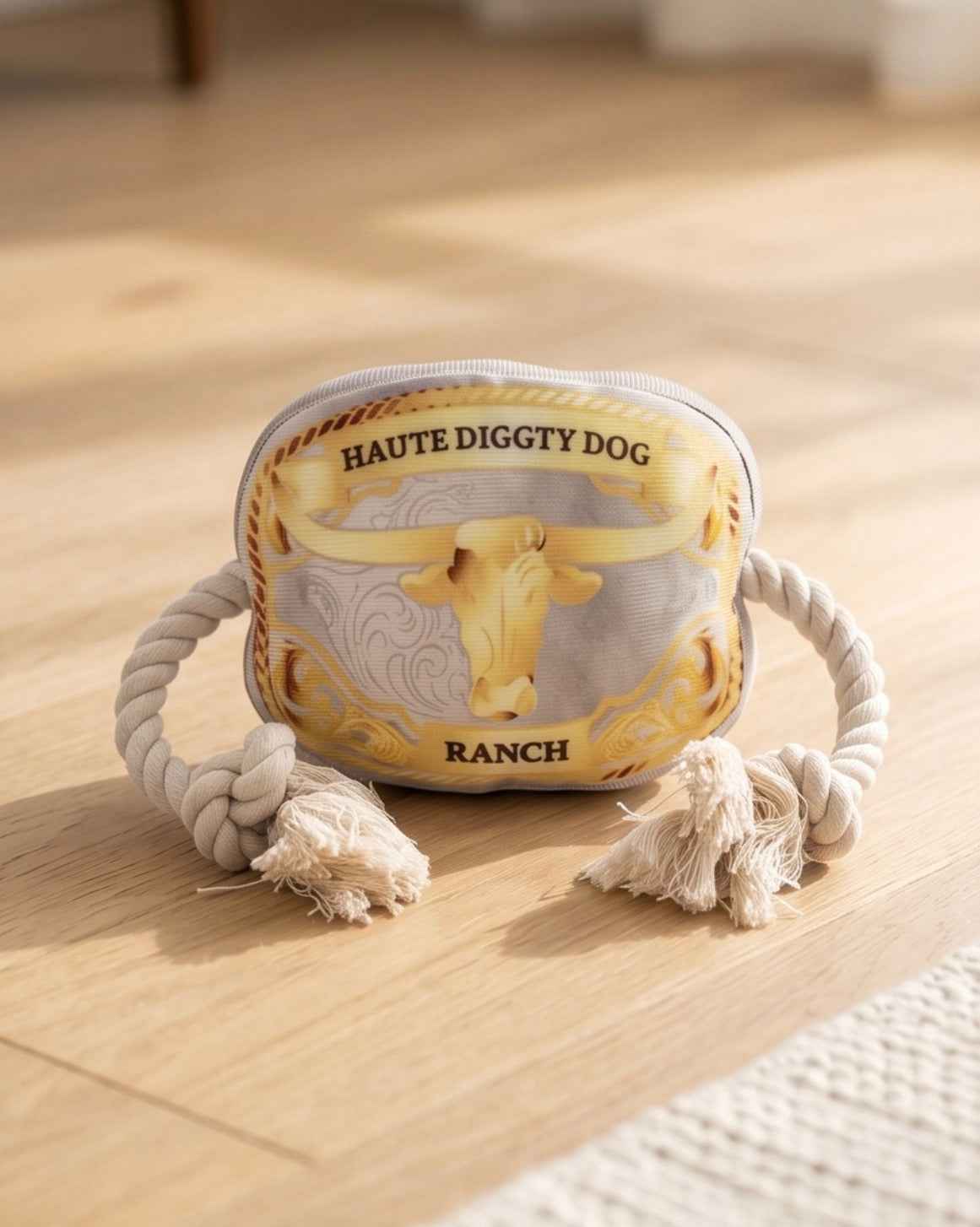 Haute Diggity Dog Western Belt Buckle Plush Dog Toy