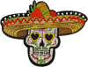 Sugar Skull with Hat Patch