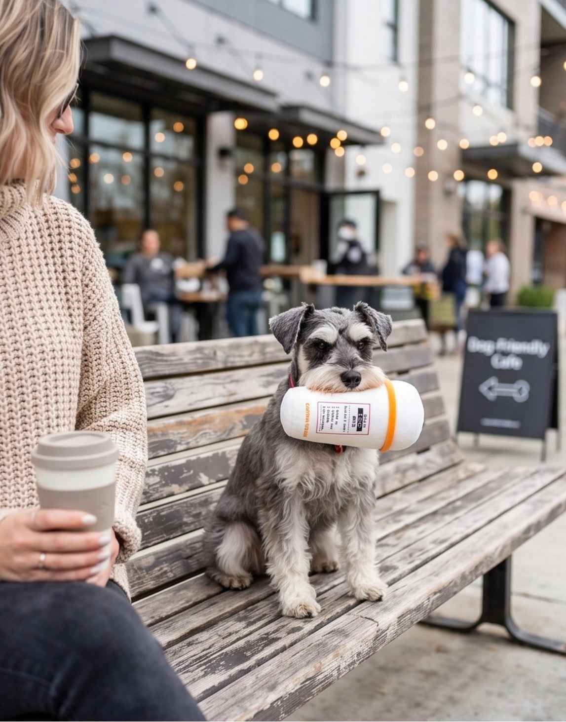 Haute Diggity Dog Pupkin Donuts Hot Coffee Plush Dog Toy
